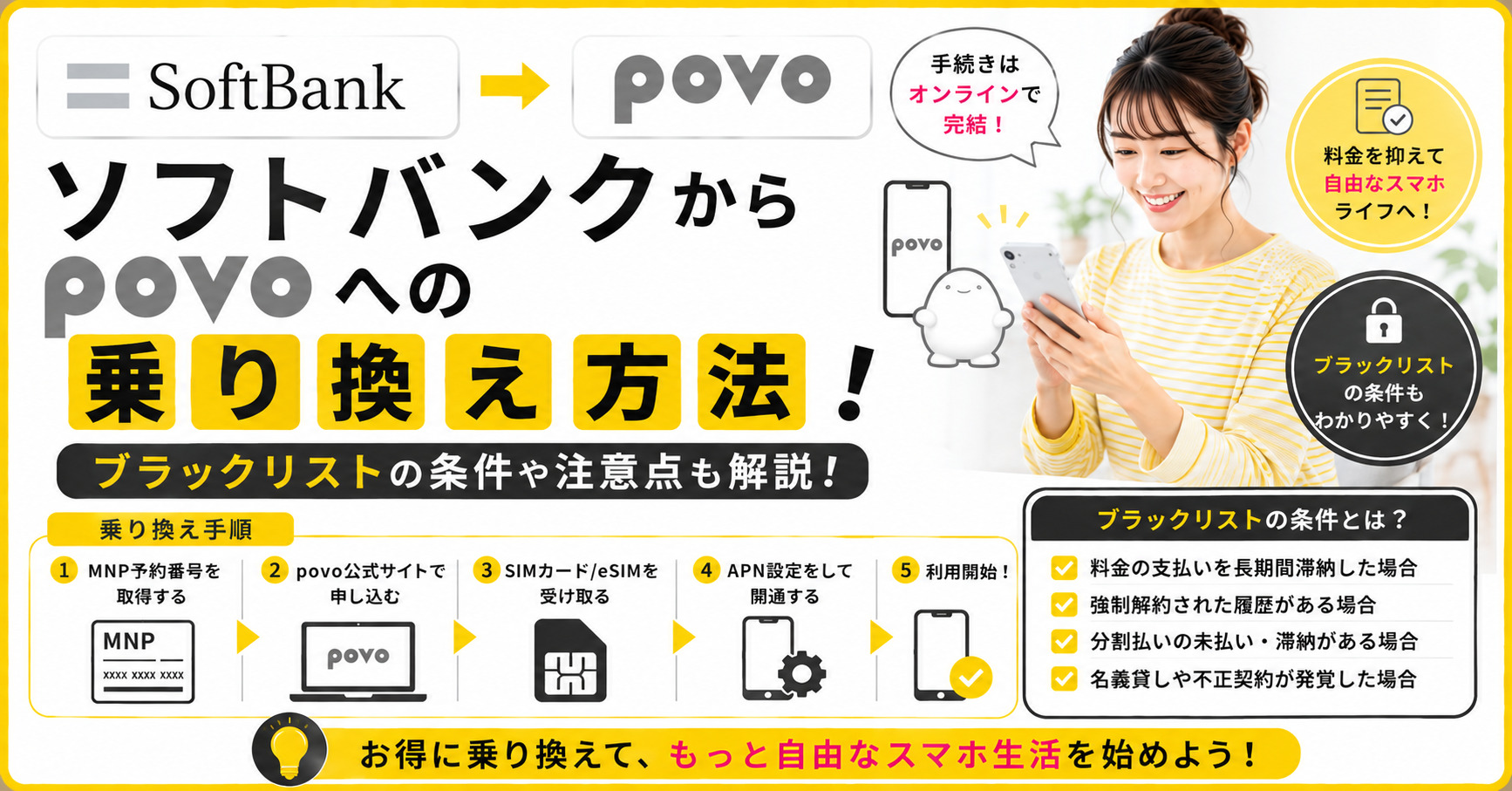 ソフトバンク　povo　乗り換え