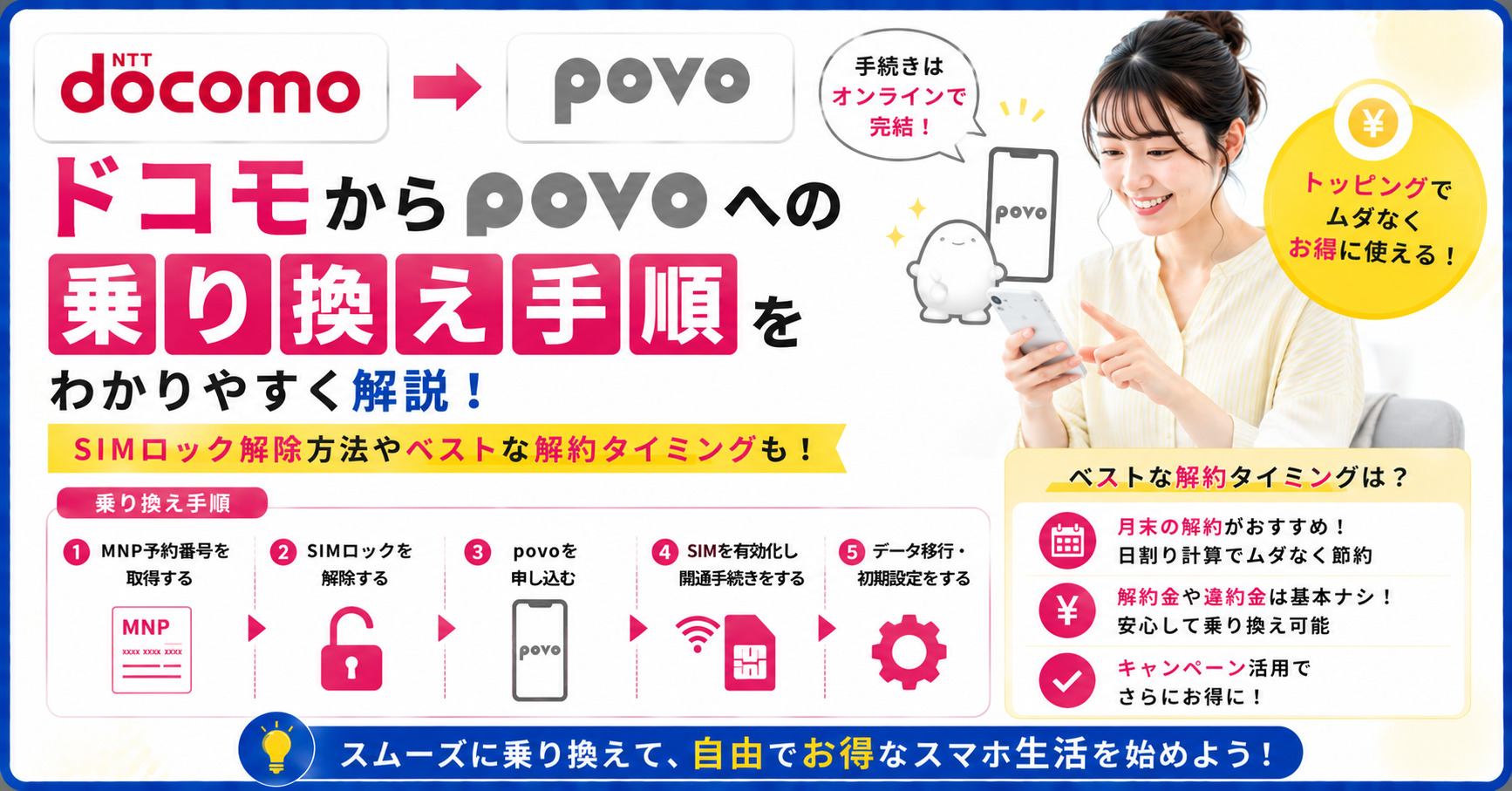 ドコモ　povo　乗り換え